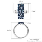 Blauer Diamant Ring, 925 Silber platiniert (Größe 16.00) ca. 0.50 ct image number 5
