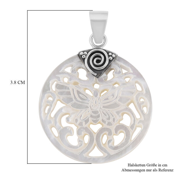 Royal Bali Kollektion - wei&szlig;er Muschelkernperlen-Anh&auml;nger, 925 Silber image number 5