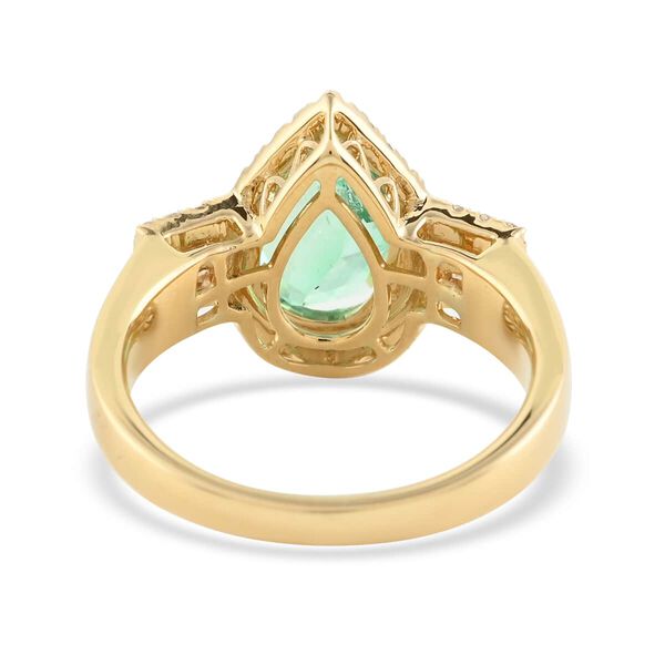 Iliana AAA Kolumbianischer Smaragd, Wei&szlig;er Diamant Ringe 750 Gold (Gr&ouml;&szlig;e 17.00) ca. 2.70 ct image number 3