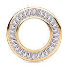 J Francis gefertigt mit SWAROVSKI Zirkonia Anhänger 925 Silber 750 Gelbgold Vermeil 3.24 ct