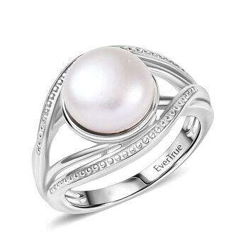 S&uuml;&szlig;wasser Perle (ca. 10.5-11 mm) Ring, Nickelfreies Messing (Gr&ouml;&szlig;e 17.00)