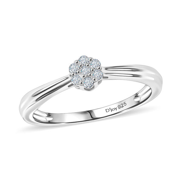 D'Joy Wei&szlig;er Diamant Ring 925 Silber rhodiniert (Gr&ouml;&szlig;e 18.00) ca. 0,10 ct image number 4