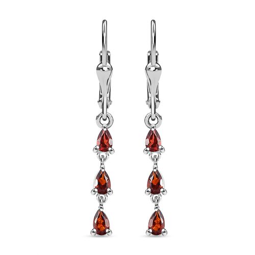 Rote Granat Ohrringe, 925 Silber ca. 1.45 ct image number 0