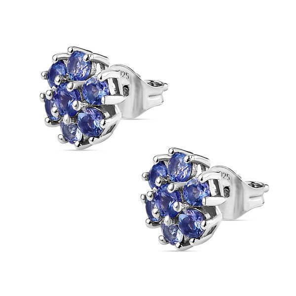 Tansanit-Ohrringe, 925 Silber platiniert ca. 1,83 ct image number 4