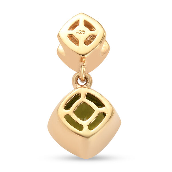 Nat&uuml;rlicher Peridot und Zirkon-Anh&auml;nger, 925 Silber vergoldet ca. 1,55 ct image number 5