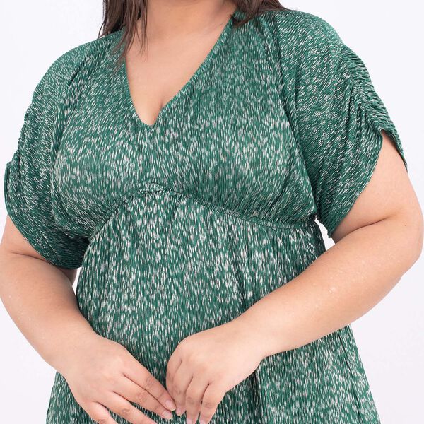 Tamsy - Plissee-Abendkleid, One Size, Gr&uuml;n image number 4