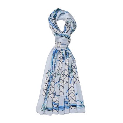 LA MAREY 100% Maulbeeren-Seidenschal, 55x170 cm, G&uuml;rtel