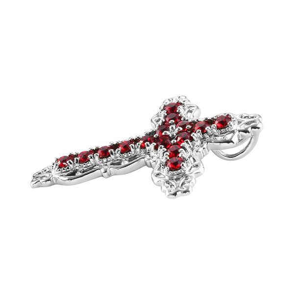 LUSTRO STELLA - österreichischer Licht Siam Kristall-Anhänger, Messing ca. 1,19 ct image number 4