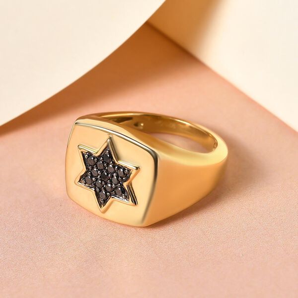 GP Celestial Dream Kollektion - Schwarzer Diamant und blauer Saphir-Ring - 0,35 ct. image number 2