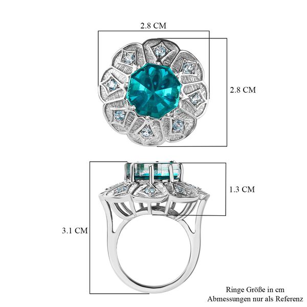 GP Italian Garden Kollektion - Capri blauer Quarz, Schweizer Blautopas und blauer Saphir-Ring - 7,47 ct. image number 7
