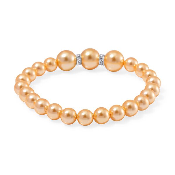 Goldenes Muschelkernperle Schmuckset image number 4