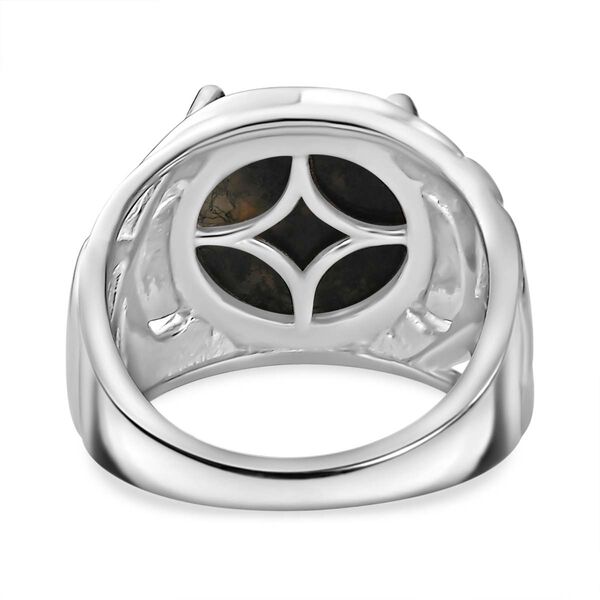 Moosachat Ring Messing (Größe 17.00) ca. 6,82 ct image number 6