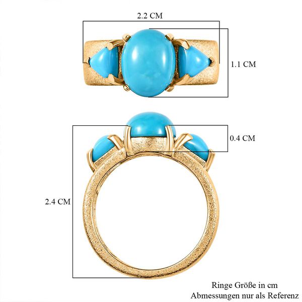 AA amerikanischer Sleeping Beauty Türkis-Ring - 3,37 ct. image number 7