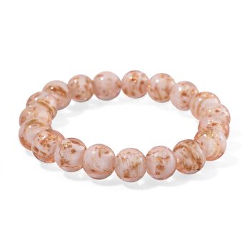 Flexibles wei&szlig;es Armband im Murano-Stil