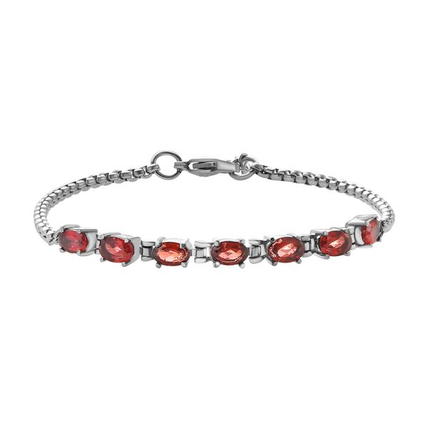 Subtiles rotes Granat-Armband image number 0