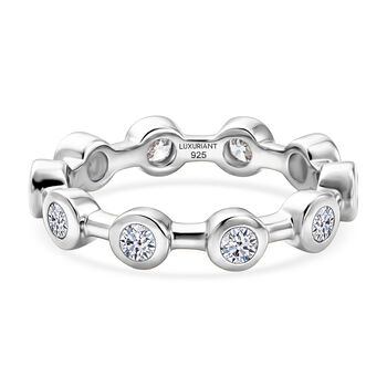 LUXURIANT DIAMOND - Lab Grown Diamant SI-GH Ring 925 Silber Rhodiniert (Gr&ouml;&szlig;e 17.00) ca. 1,03 ct