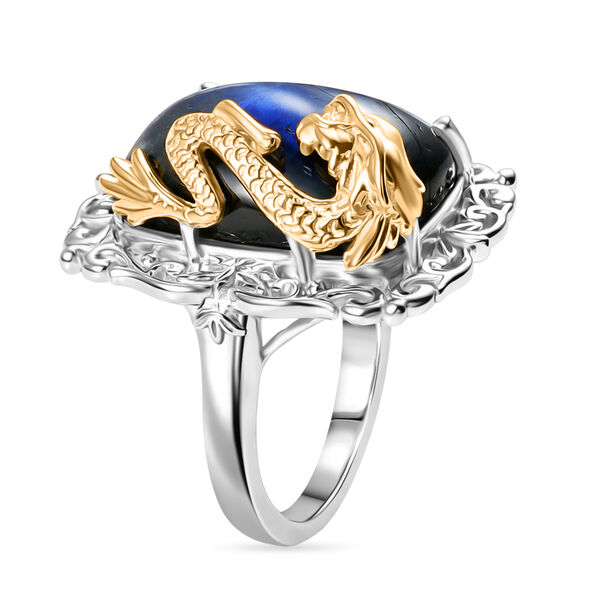 EVER TRUE AAA Labradorit Ring Nickelfreies Messing (Gr&ouml;&szlig;e 18.00) ca. 15,30 ct image number 4