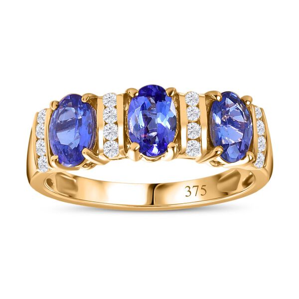 AAA Tansanit und Moissanit Ring, ca. 1,59 ct. image number 8