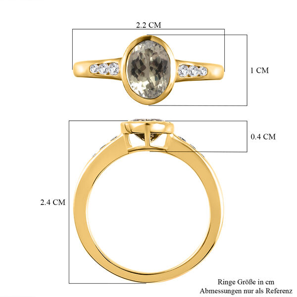 AAA Turkizit und Zirkon-Ring - 1,67 ct. image number 7