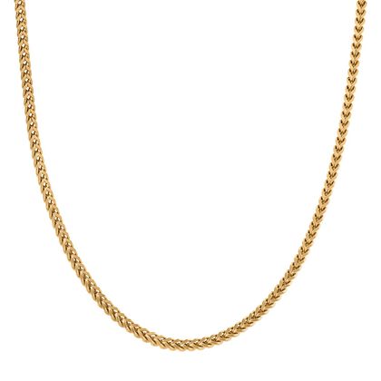 DESIGNER INSPIRIERT 3D Spiga Collier, ca. 50 cm, 316L Edelstahl -goldfarben