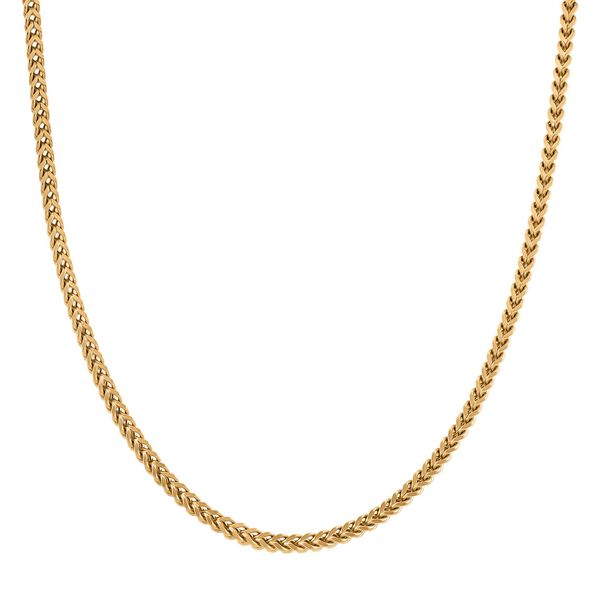 DESIGNER INSPIRIERT 3D Spiga Collier, ca. 50 cm, 316L Edelstahl -goldfarben