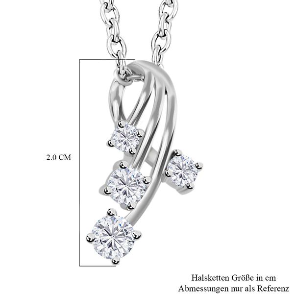 Moissanit Anh&auml;nger mit 50cm Kette - 0,55 ct. image number 5