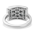 Blauer und Weißer Diamant Ring 925 Silber platiniert  ca. 0,33 ct image number 5