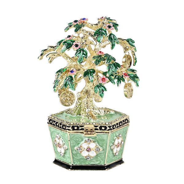 Geldbaum-Schmuckschatulle, 12x6,5 cm, Grün image number 3