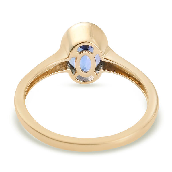 AA Tansanit Solitär Ring 375 Gelbgold image number 5