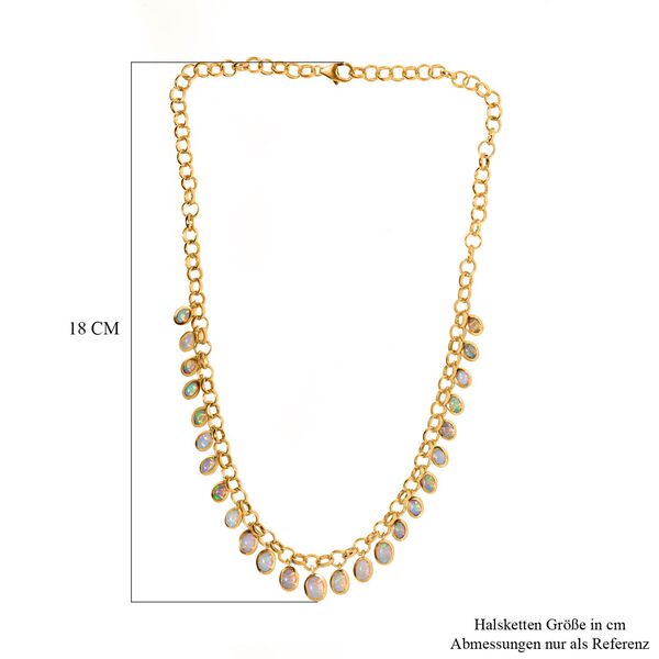 Nat&uuml;rliche, &auml;thiopische Welo Opal 45cm Halskette - 9,41 ct. image number 5