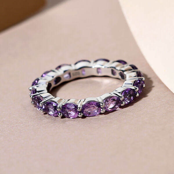 Nat&uuml;rlicher, marokkanischer Amethyst-Ring, 925 Silber platiniert  ca. 2,69 ct image number 2
