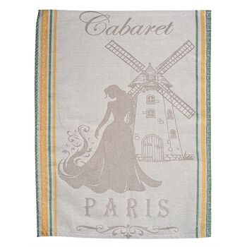 LIVMORE Set aus 3 Jacquard gewebten K&uuml;chenhandt&uuml;chern, 50x70cm, Beige Gr&uuml;n