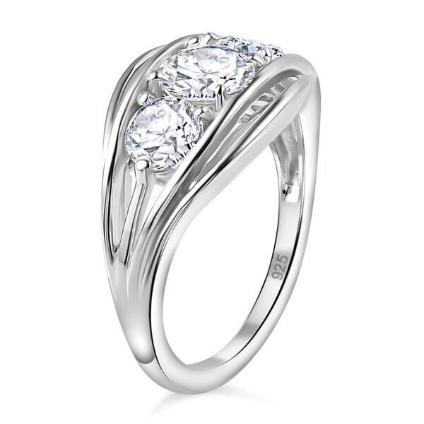 Moissanit Ring, 925 Silber rhodiniert - 1,64 ct. image number 5