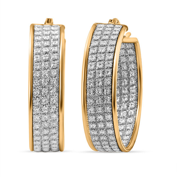 NY Kollektion - zweifarbige Creolen in Silber