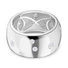 Moissanit Ring 925 Silber rhodiniert (Größe 17.00)