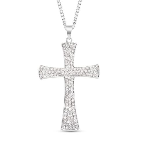 Weißer Kristall-Anhänger mit Kette - 8 ct. image number 0