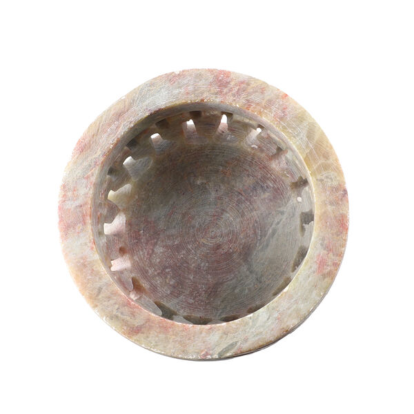 NAKKASHI handgeschnitzter Speckstein Eierbecher, Geometrisches Design, 2 teilig image number 6