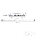 Tansanit und Zirkon Armband ca. 19 cm lange 925 Silber platiniert ca. 3,88 ct image number 4