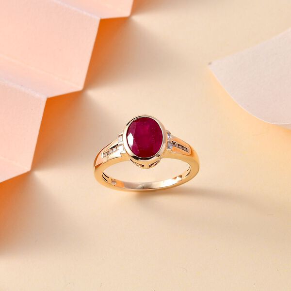 AAA Montepuez-Rubin und Diamant Ring in 585 Gold - 2,77 ct. image number 10