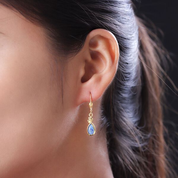 Boulder Opal Triplett Ohrringe, 925 Silber vergoldet ca. 1,27 ct image number 2