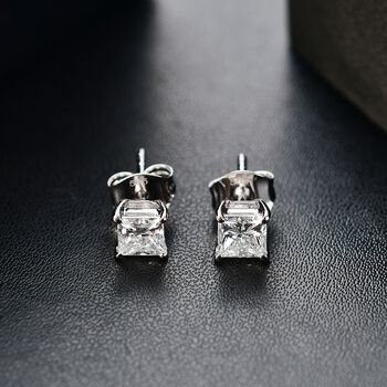 LUXURIANT SGL zertifizierte VS-EF Labor Diamant Ohrringe in 585 Wei&szlig;gold - 1 ct.