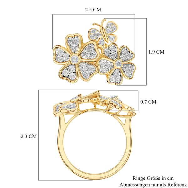 LUXURIANT SI-GH Labor Diamant floraler Ring - 1 ct. image number 7