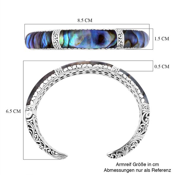 Royal Bali Kollektion- Abalone Muschel Armreif, 19cm image number 6