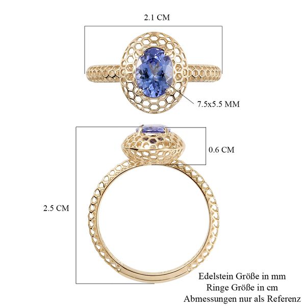 MIRAGE COLLEKTION AA Tansanit Ring 375 Gelbgold image number 7