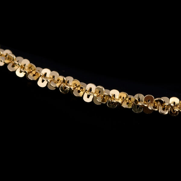 Italienisches Diamantschliff-Armband, ca. 19 cm, 925 Silber Gelbgold-&Uuml;berzug image number 2