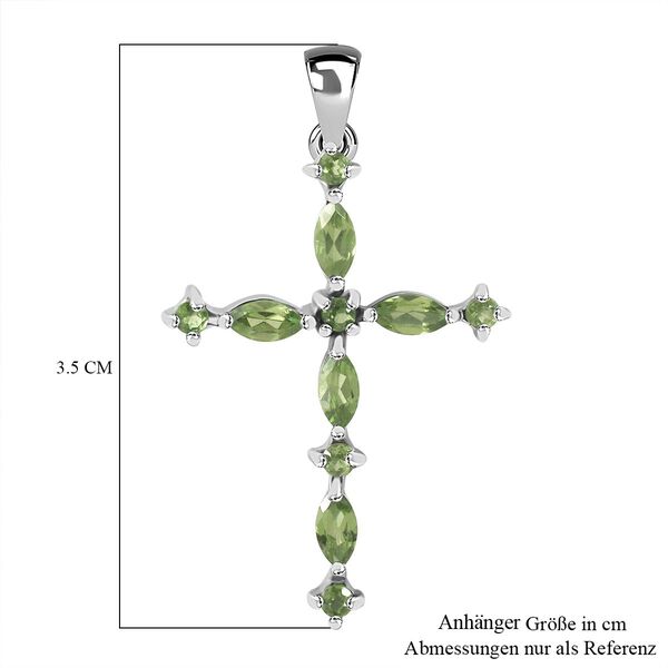 Nat&uuml;rlicher Peridot Anh&auml;nger 925 Silber rhodiniert ca. 1.75 ct image number 4