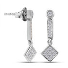 88 Facetten Moissanit Ohrhänger 925 Silber platiniert ca. 0,32 ct.  image number 0