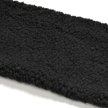 Kuschelige 3-in-1 Sherpa M&uuml;tze, Schal und Handw&auml;rmer, Schwarz