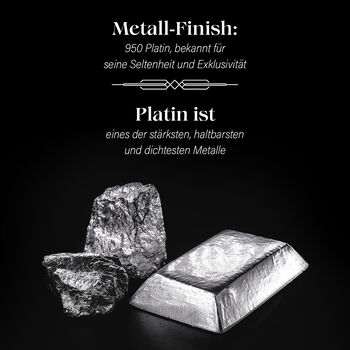 Premium flache Spiegelkette in 950 Platin, 56cm