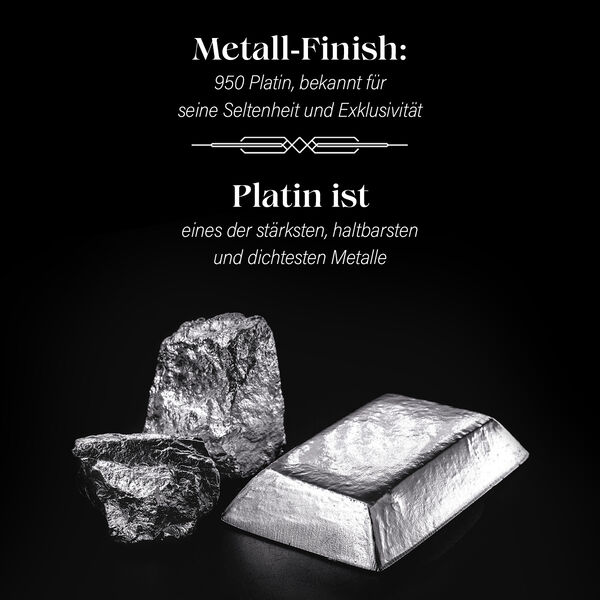 Premium flache Spiegelkette in 950 Platin, 56cm image number 4